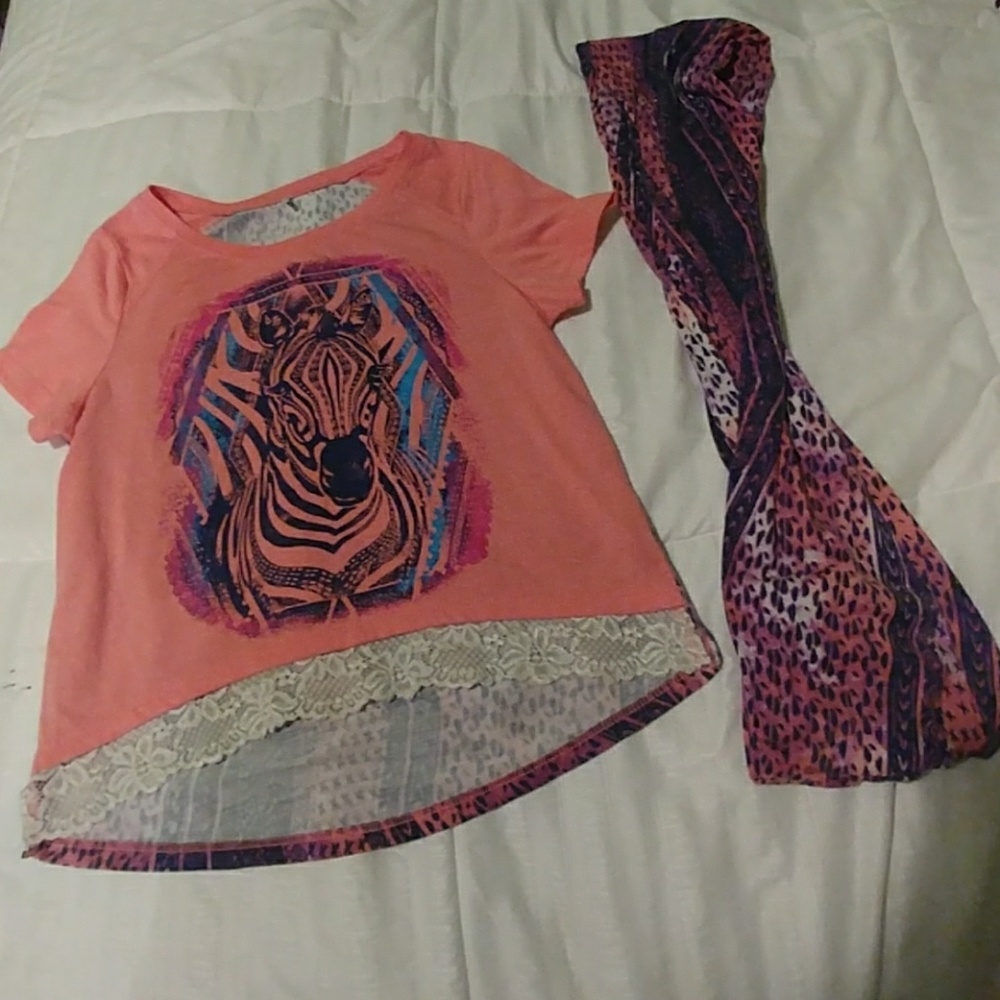 Cute zebra shirt and scarf